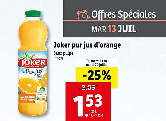 Joker Pur Jus D'orange