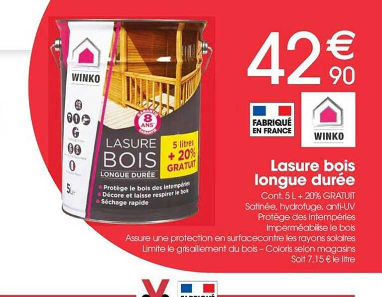 lasure bois longue durée winko