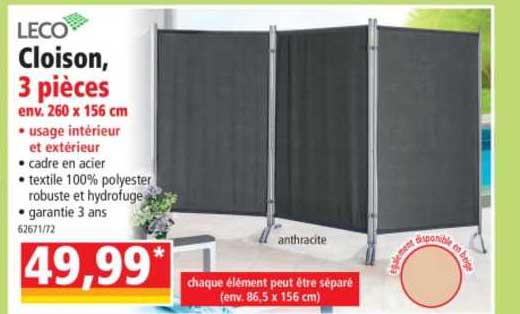 Leco Cloison 3 Pièces