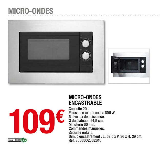 micro-ondes encastrable
