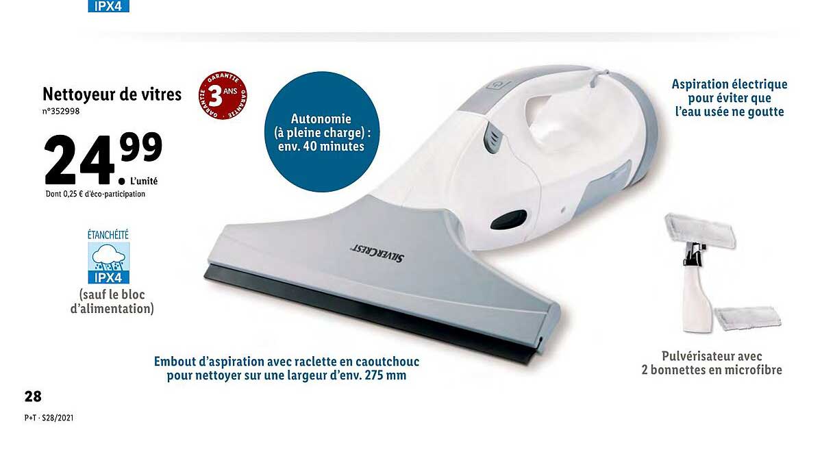 nettoyeur de vitres silver crest