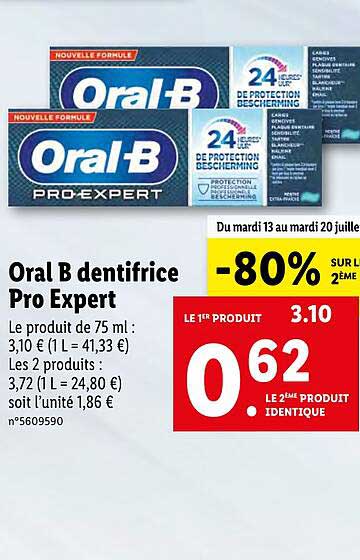 Oral B Dentifrice Pro Expert