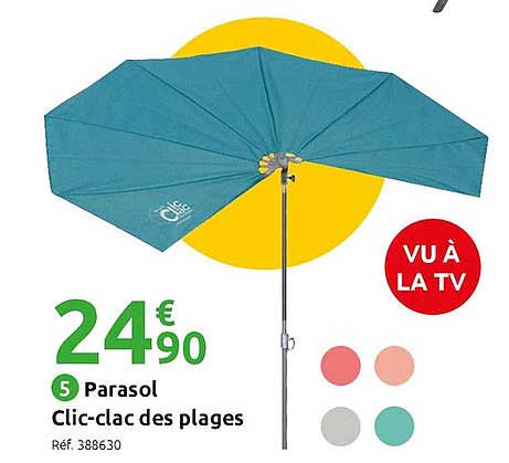parasol clic-clac des plages