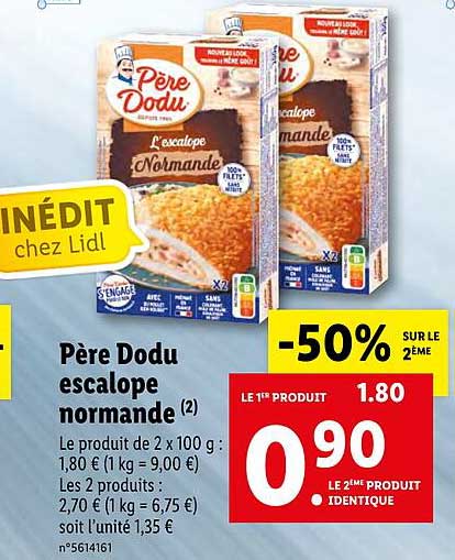 père dodu escalope normande