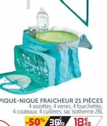 pique-nique fraîcheur 21 pièces