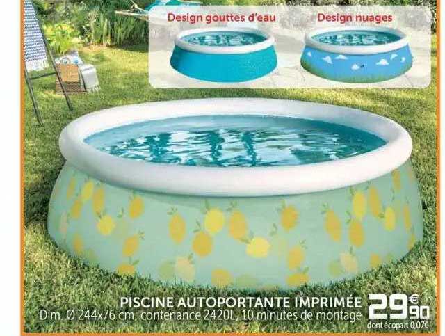 Piscine Autoportante Imprimée