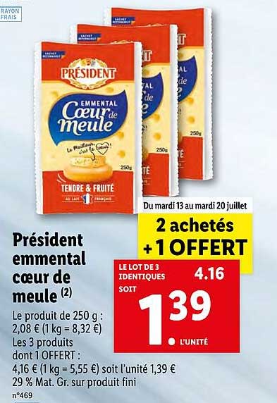 Président Emmental Cœur De Meule