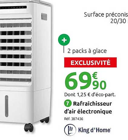 rafraîchisseur d'air électronique king d'home