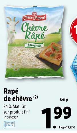râpé de chèvre chêne d'argent