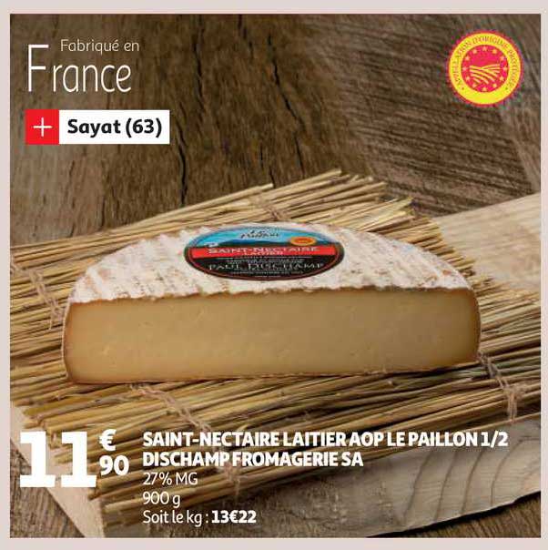 saint-nectaire laitier aop le paillon 1-2 dischamp fromagerie sa
