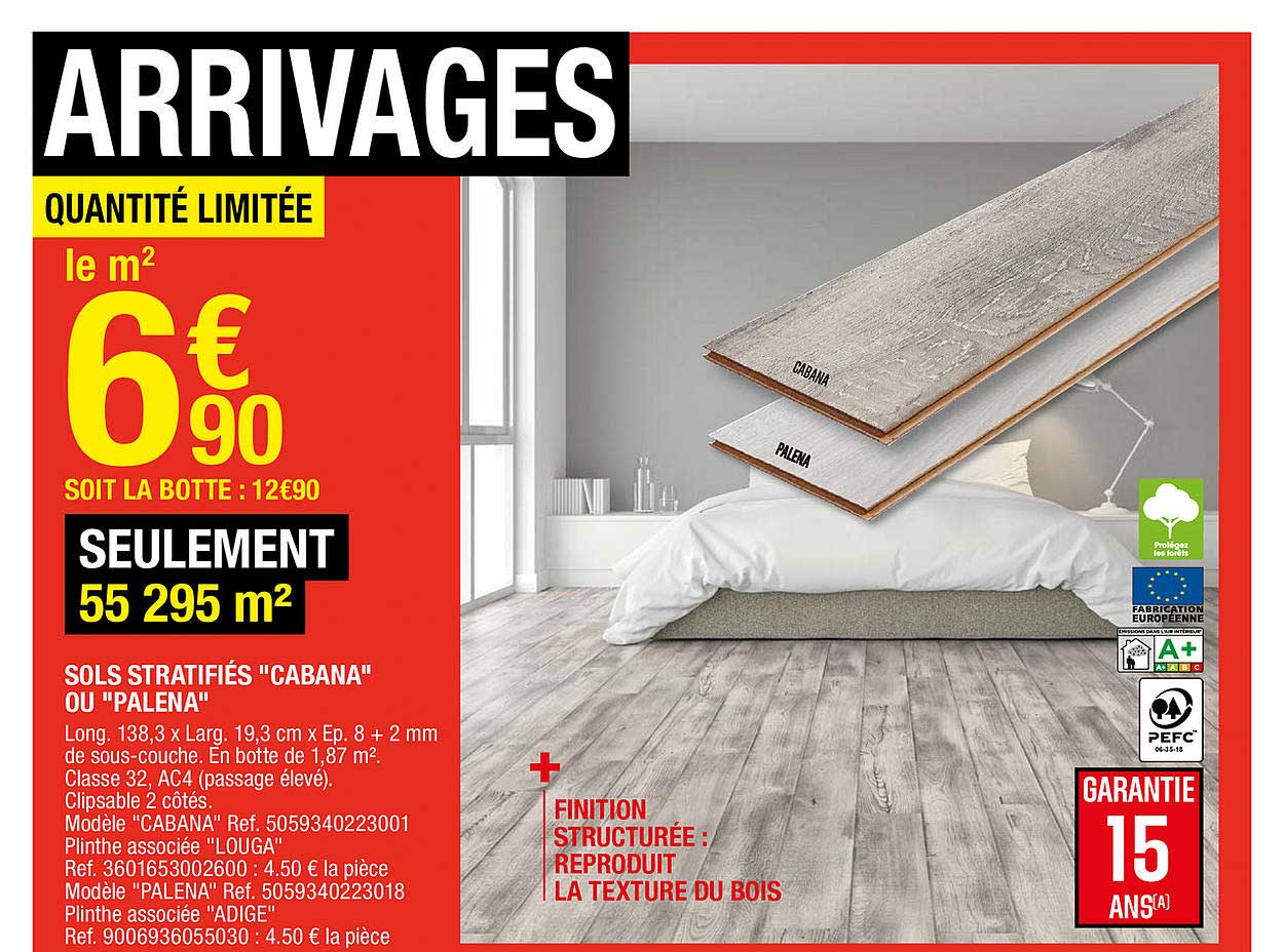 sols stratifiés "cabana" ou "palena"