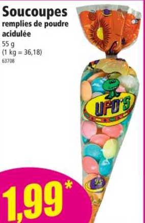 Soucoupes Remplies De Poudre Acidulée