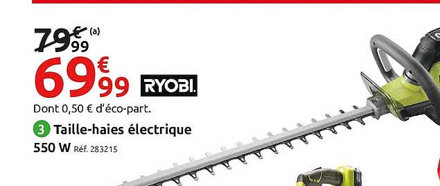 taille-haies électrique 550 w ryobi