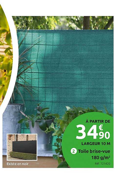 toile brise-vue 180 g-m²