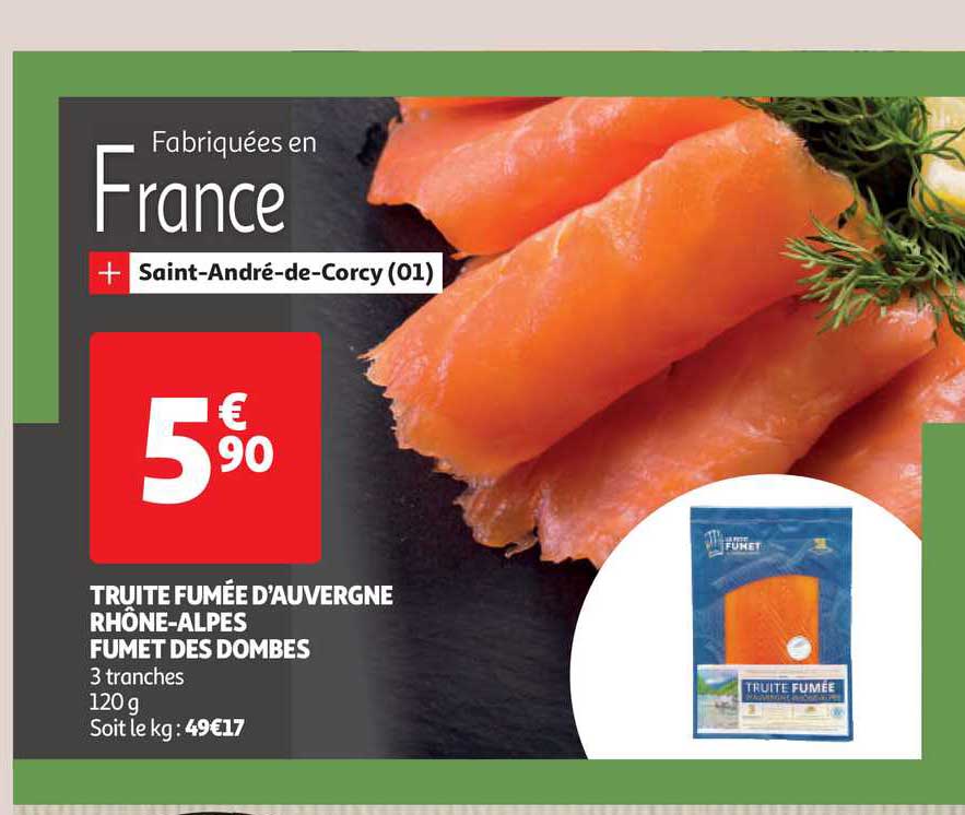 truite fumée d'auvergne rhône-alpes fumet des dombes