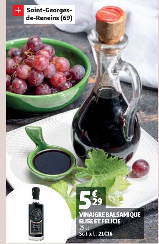 vinaigre balsamique elise et félicie