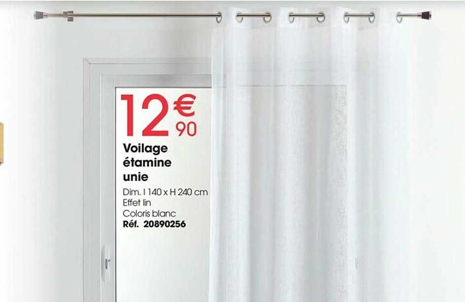 voilage étamine unie