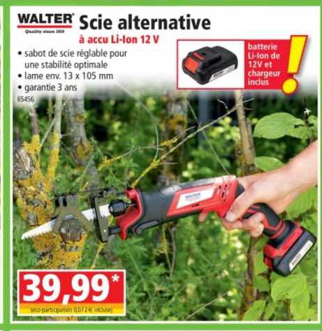 walter scie alternative à accu li-ion 12 v