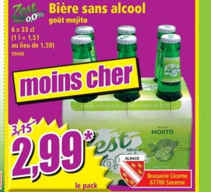 zest 0.0 bière sans alcool goût mojito