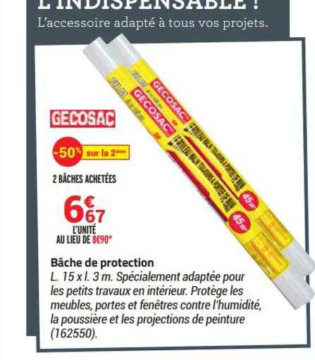 bâche de protection gecosac