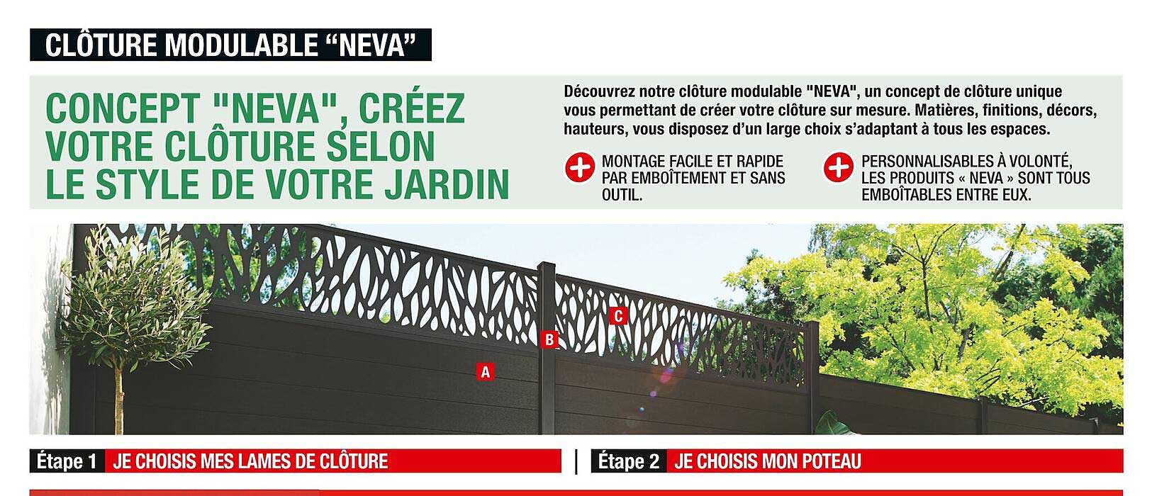 clôture modulaire "neva"