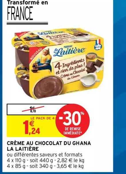 crème au chocolat du ghana la laitière