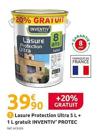 lasure protection ultra 5l + 1l gratuit inventiv' protec