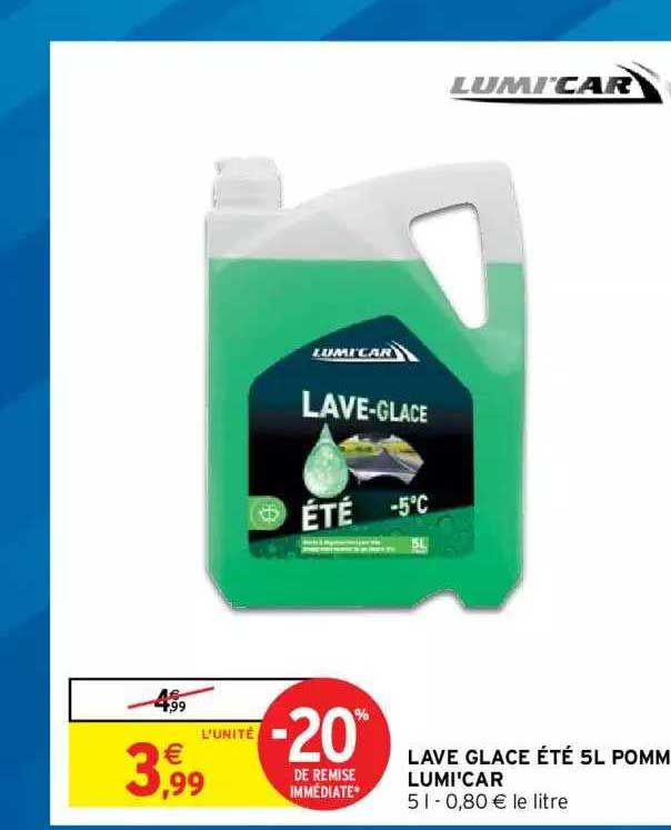 lave glace été 5l pomme lumi'car