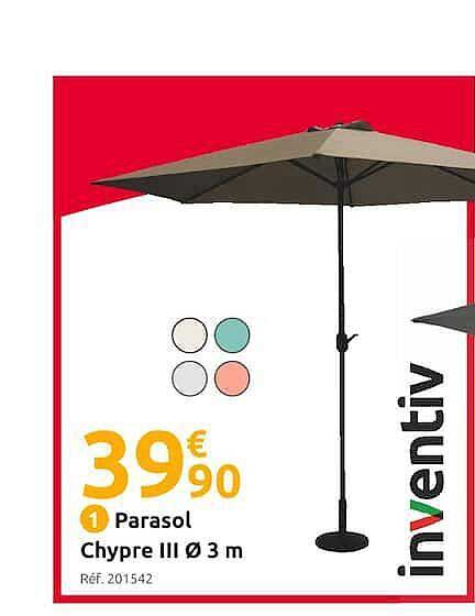parasol chypre III ø 3 m inventiv