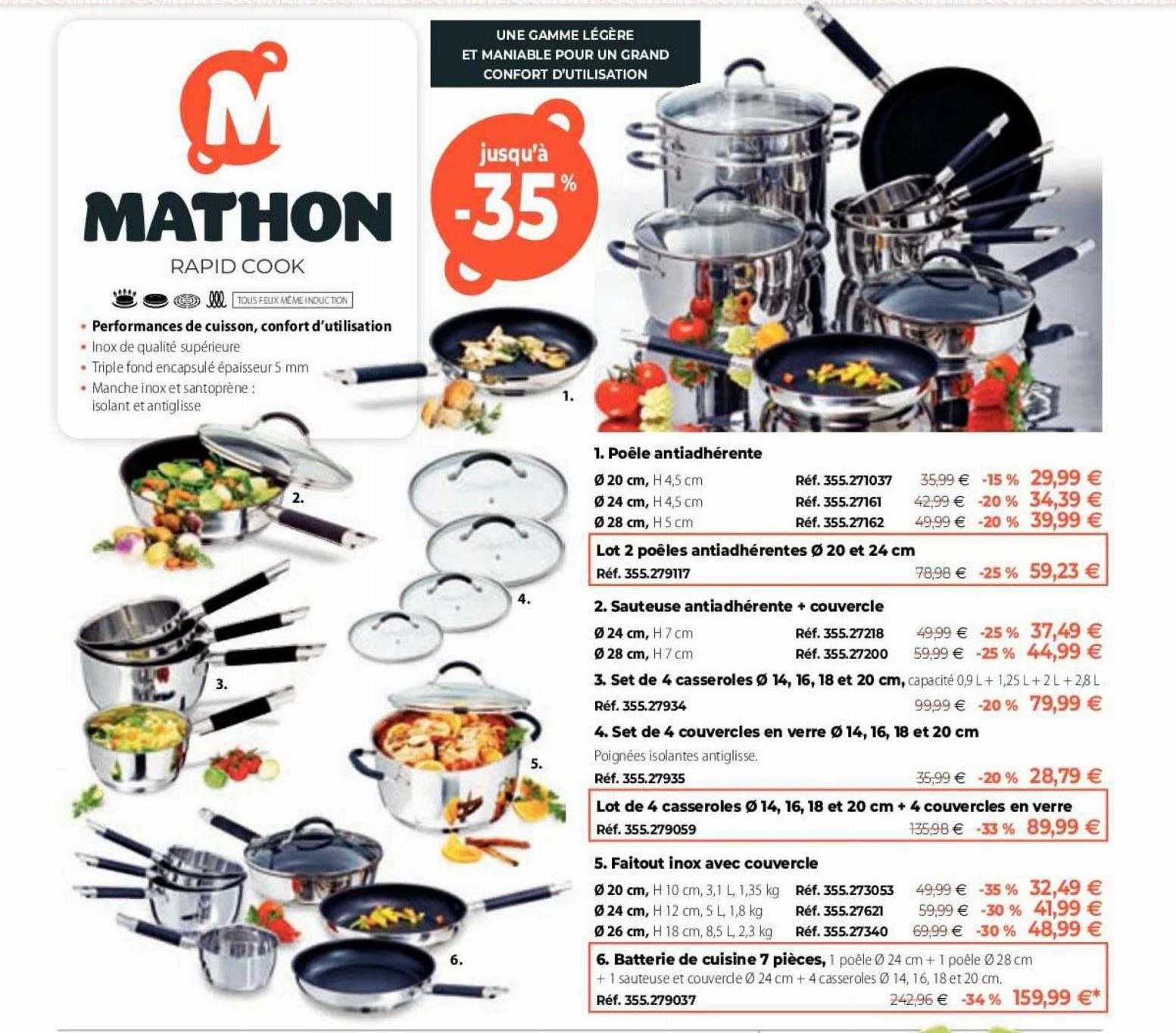 performances de cuisson, confort d'utilisation mathon