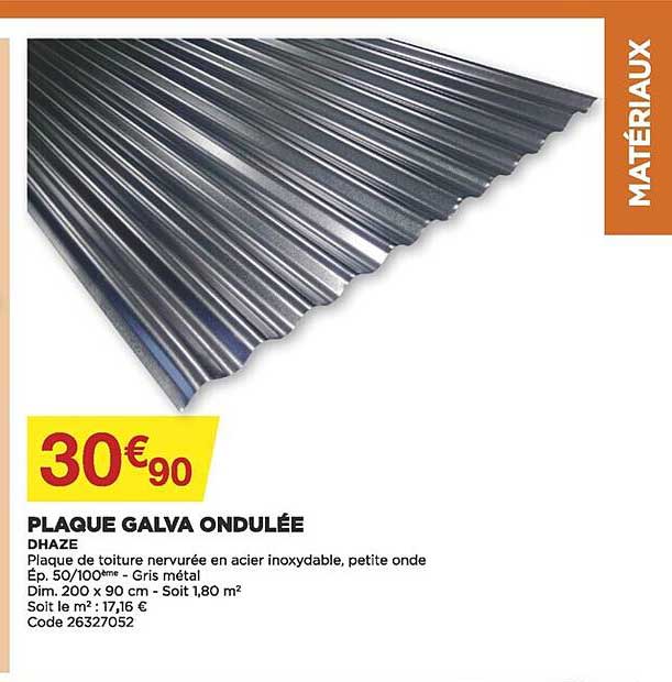 plaque galva ondulée dhaze