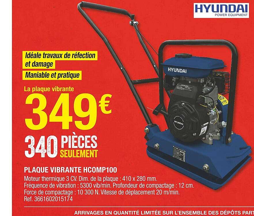 plaque vibrante hcomp100 hyundai