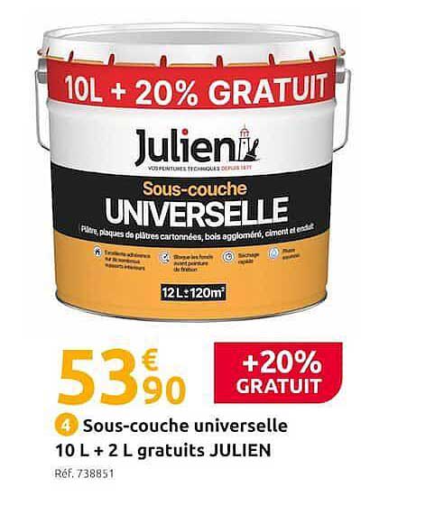 sous-couche universelle 10l + 2l gratuits julien