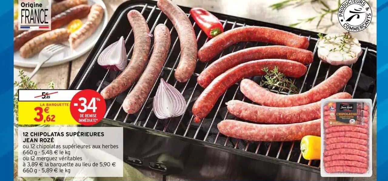 12 chipolatas supérieures jean rozé