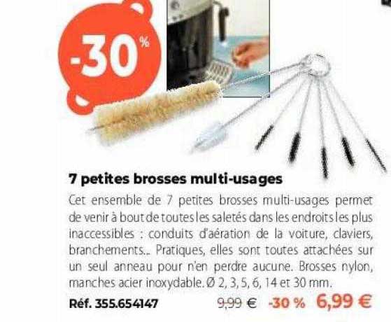 7 petites brosses multi-usages