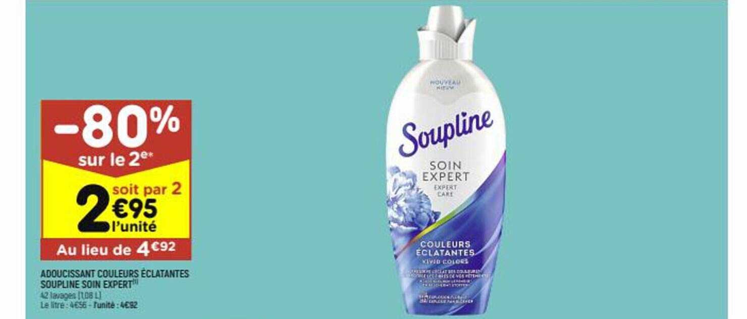 Adoucissant Couleurs éclatantes Soupline Soin Expert