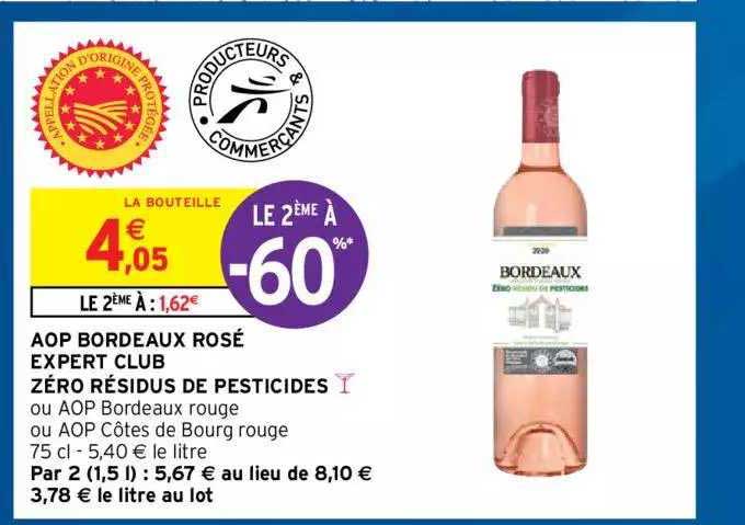 aop bordeaux rosé expert club zéro résidus de pesticides