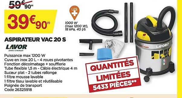 aspirateur vac 20 s lavor