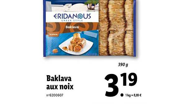 baklava aux noix eridanous