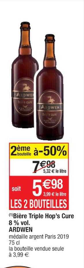 bière triple hop's cure 8% vol. ardwen