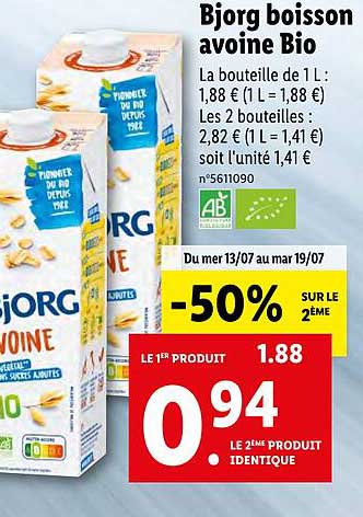 Bjorg Boisson Avoine Bio