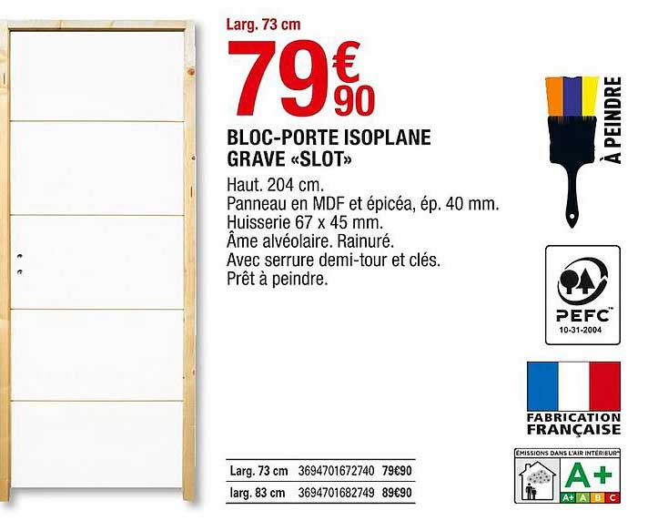 bloc-porte isoplane grave «slot»