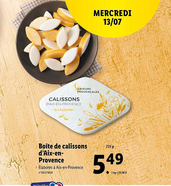 boîte de calissons d'aix-en-provence