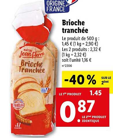 brioche tranchée maître jean pierre