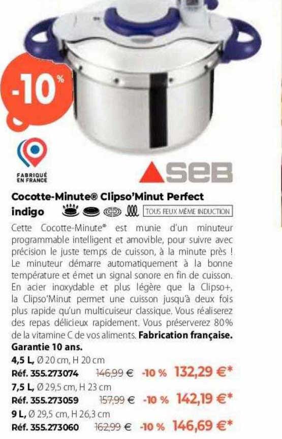 cocotte-minute clipso'minut perfect indigo seb
