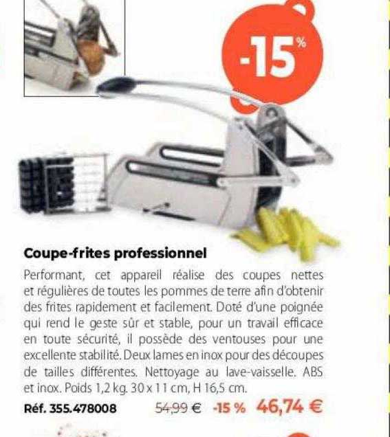 coupe-frites professionnel