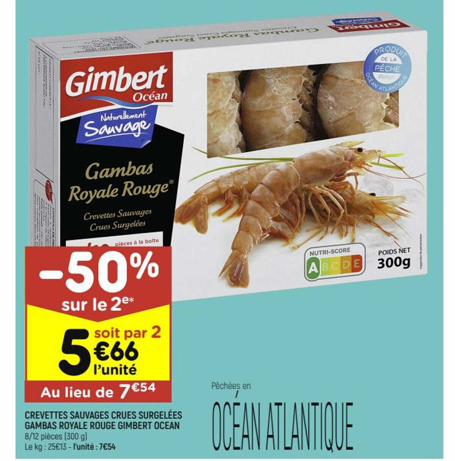 crevettes sauvages crues surgelées gambas royale rouge gimbert ocean