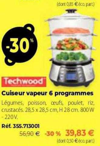 cuiseur vapeur 6 programmes techwood