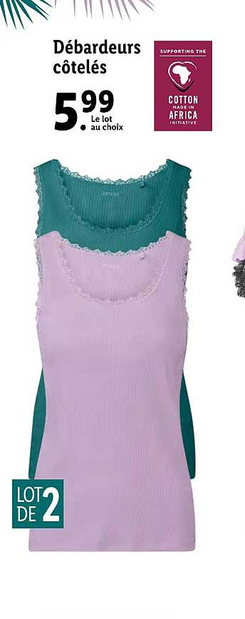 débardeurs côtelés