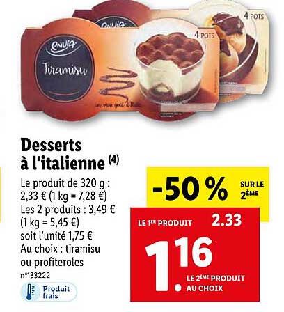 desserts à l'italienne envia